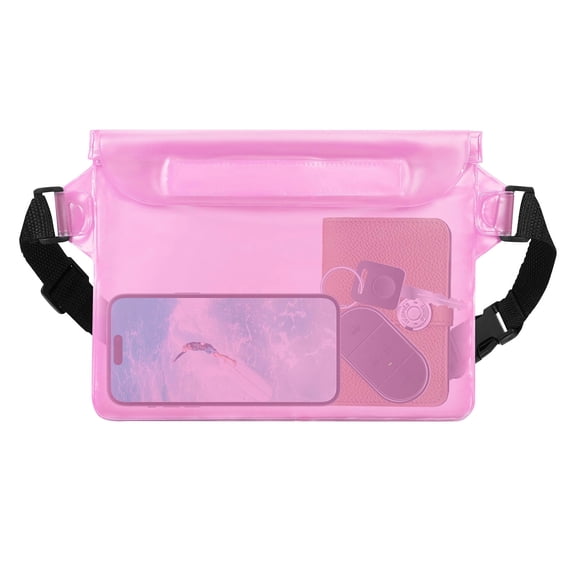 STAOEDU Waterproof Pouch with Adjustable Waist Strap, Waterproof Dry Bag, Keeps Cell Phones and Valuables Safe and Dry, Perfect for Kayaking, Beach, Camping and Swimming