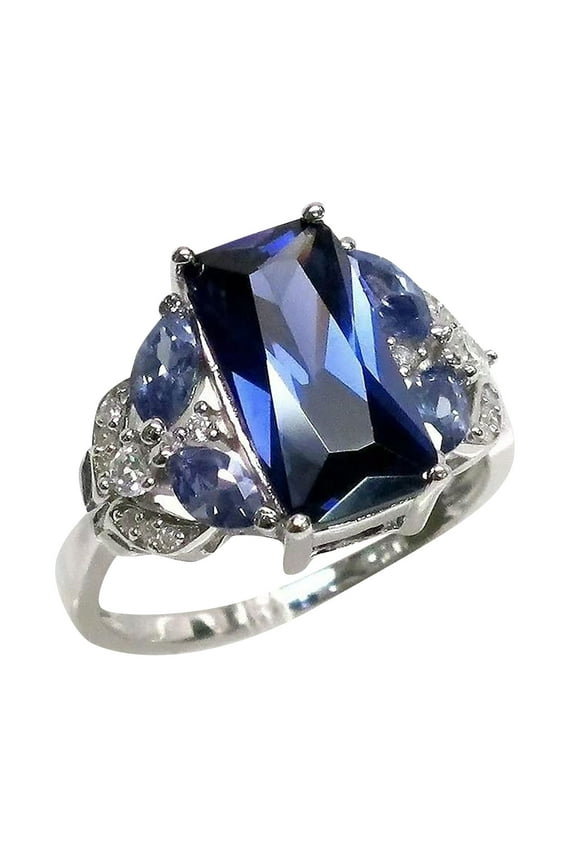 Women Super Big Flame Shape Statement Ring Red Square Wide Band Cocktail Rings for Women