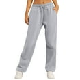 thumbnail image 1 of STAOEDU Women's Drawstring High Waisted Wide Leg Long Pants Casual Sweatpants, 1 of 7