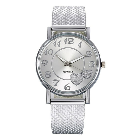 STAOEDU Women's Mesh Bracelet Watch Hearts Japanese Quartz Waterproof Watches
