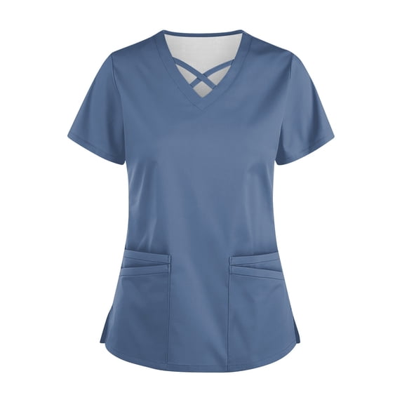 STAOEDU Women's V-Neck Knit Back Top