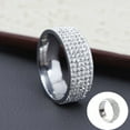 thumbnail image 1 of STAOEDU Womens Wide Eternity Ring Wedding Band Wide Band Cubic Zirconia Eternity Band Ring, 1 of 6