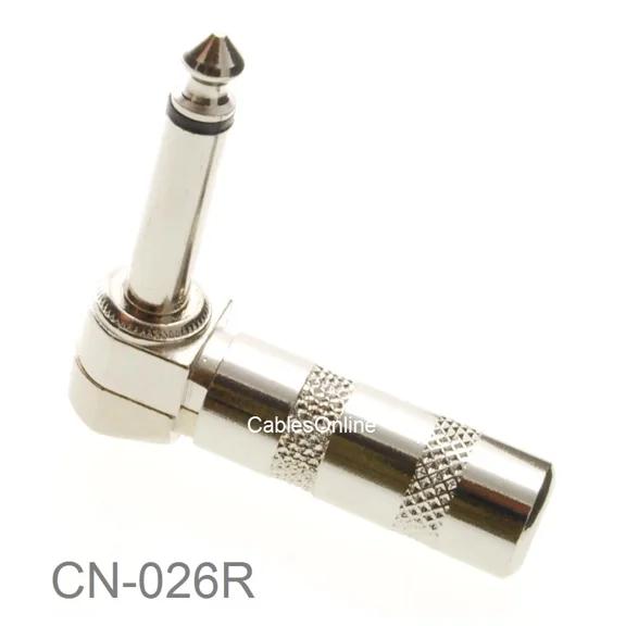 STAR- 1/4" Mono Ts 6.35Mm Right Angle Solder-Type Phono Male Audio Connector, Cn-026R