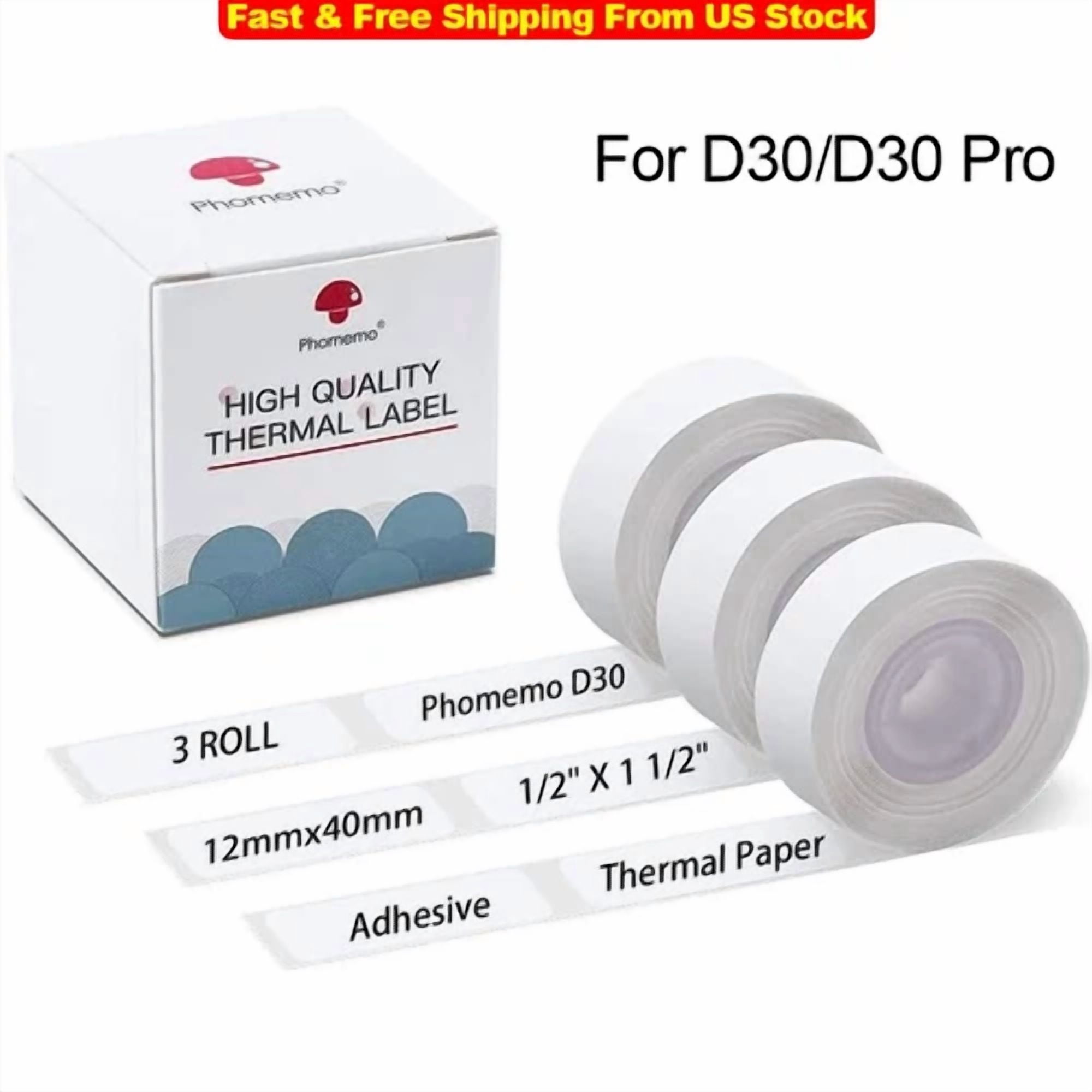 STAR- 12X40Mmlabel Maker Tape Sticker Thermal Paper Self-Adhesive Label ...