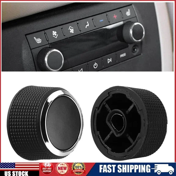 STAR- 2 Rear Control Knobs Audio Radio Fits Escalade Enclave Tahoe Chevrolet Gmc Usa