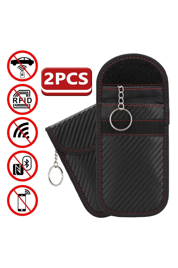 - 2Pcs Faraday Bag Rfid Signal Blocking Shielding Pouch Cell Phone Blocker Wallet
