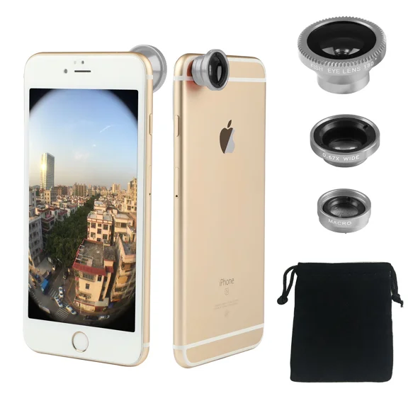 STAR- 3 In 1 Fish Eye Wide Angle Macro Camera Magnetic Lens For Universal Mobile Phone