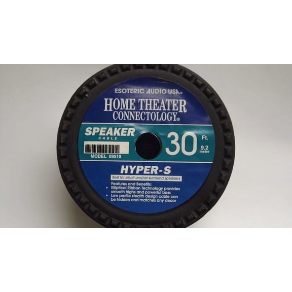 STAR- 30' Ft Low Profile Hyper-S Home Theater Esoteric Audio Speaker Wire
