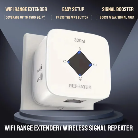 STAR- 300Mbps Wifi Range Extender Wireless Signal Repeater Coverage Up To 4500 Sq. Ft