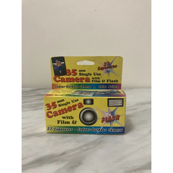 STAR- 35Mm Single Use Camera With Film & Flash 27 Pictures Indoor/Outdoor Exp 12/2007