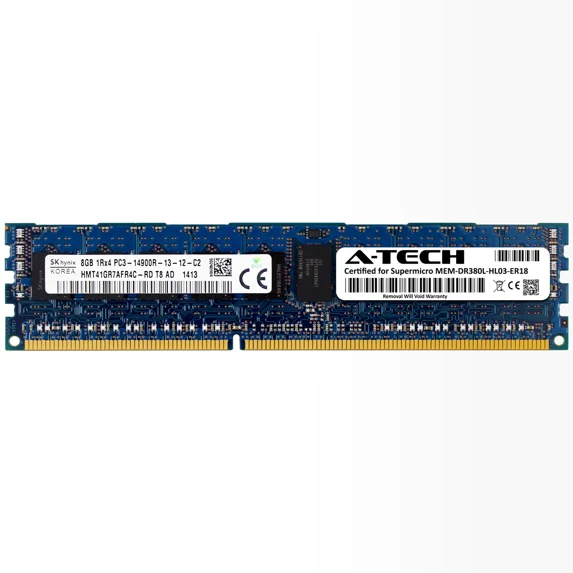Barrette RAM Serveur 16 Go DDR3 PC3-14900R ECC RDIMM - A-Tech, 1866MHz