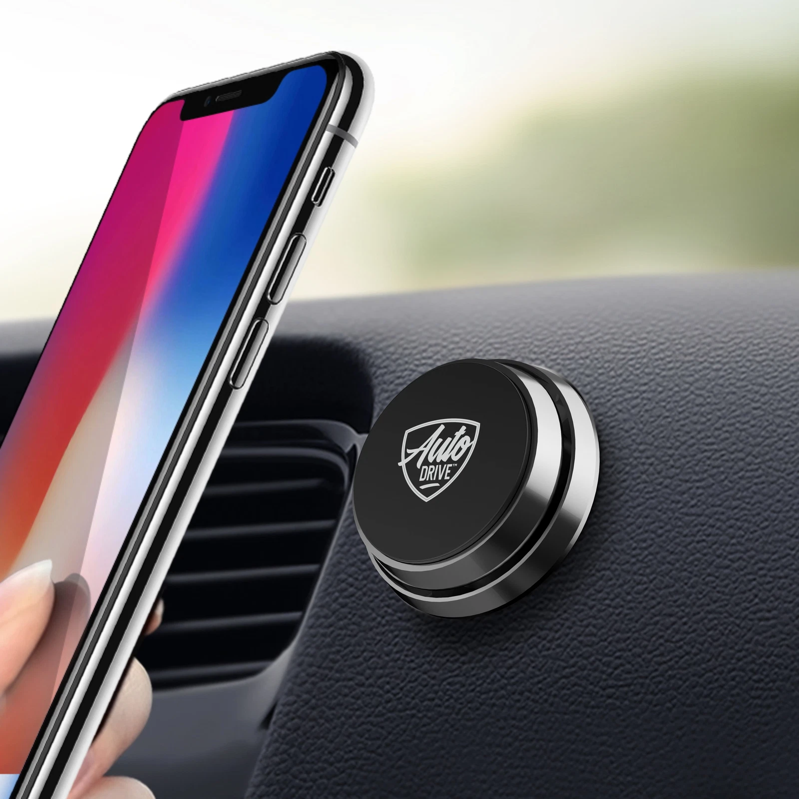 STAR- Auto Drive Black Multi-Use Magnetic Dash Mount Phone Holder ...