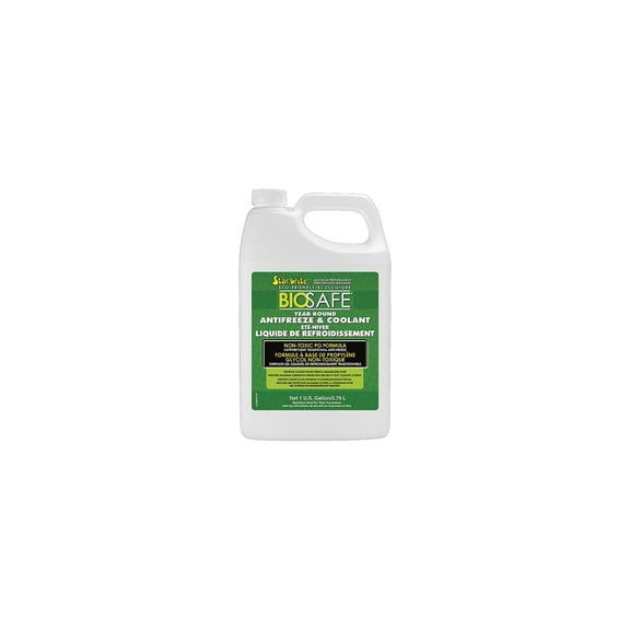 STAR BRITE BIO-SAFE Anti-Freeze / Coolant - Full Strength Propylene Glycol - Year-Round Engine Protection - 1 GAL (031700C)