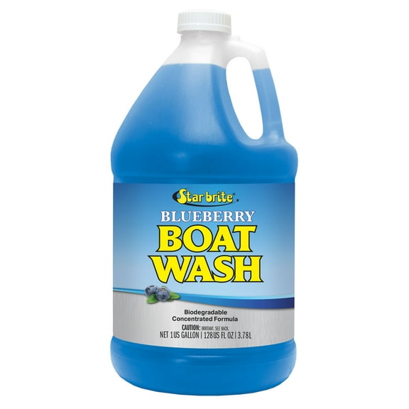 STAR BRITE Blueberry Scented Boat Wash Concentrate - 1 GALLON - Premium Marine Cleaner Ideal for Boats, Yachts, and Watercrafts