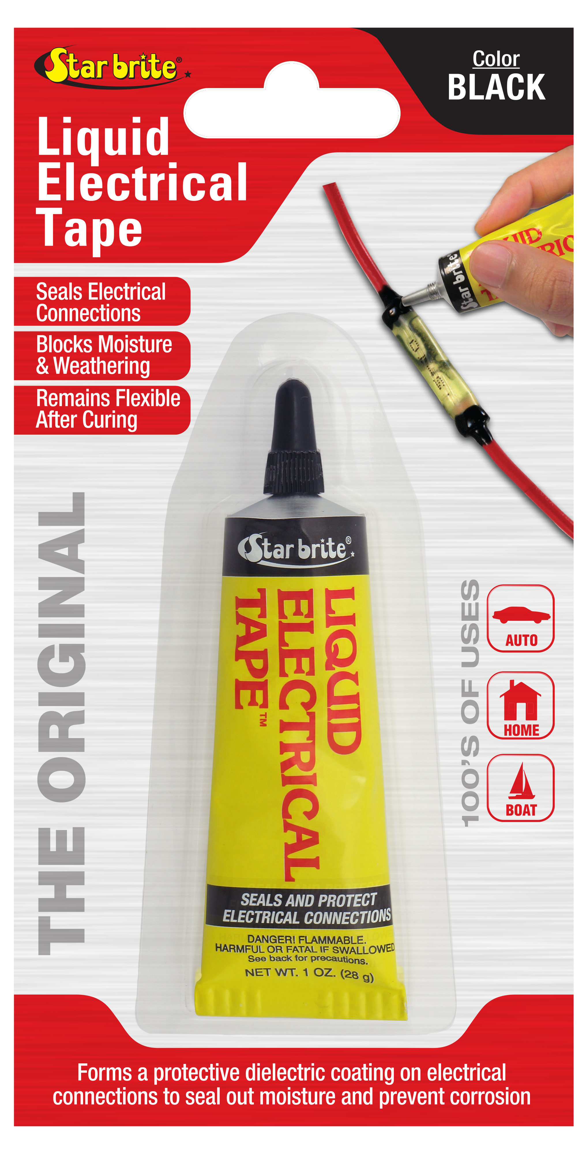 STAR BRITE Liquid Electrical Tape Black 1 OZ. Tube