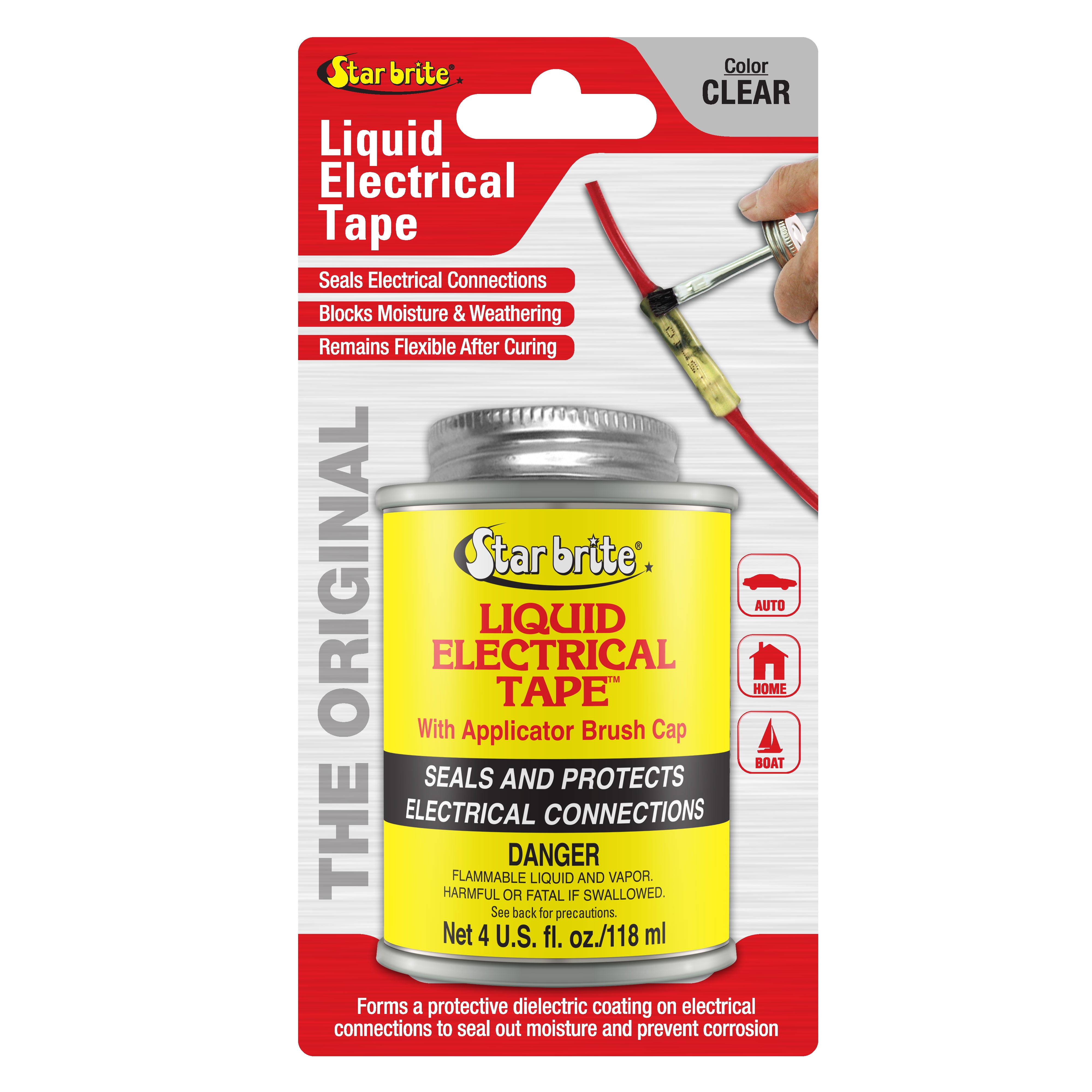 STAR BRITE Liquid Electrical Tape Clear 4 OZ.