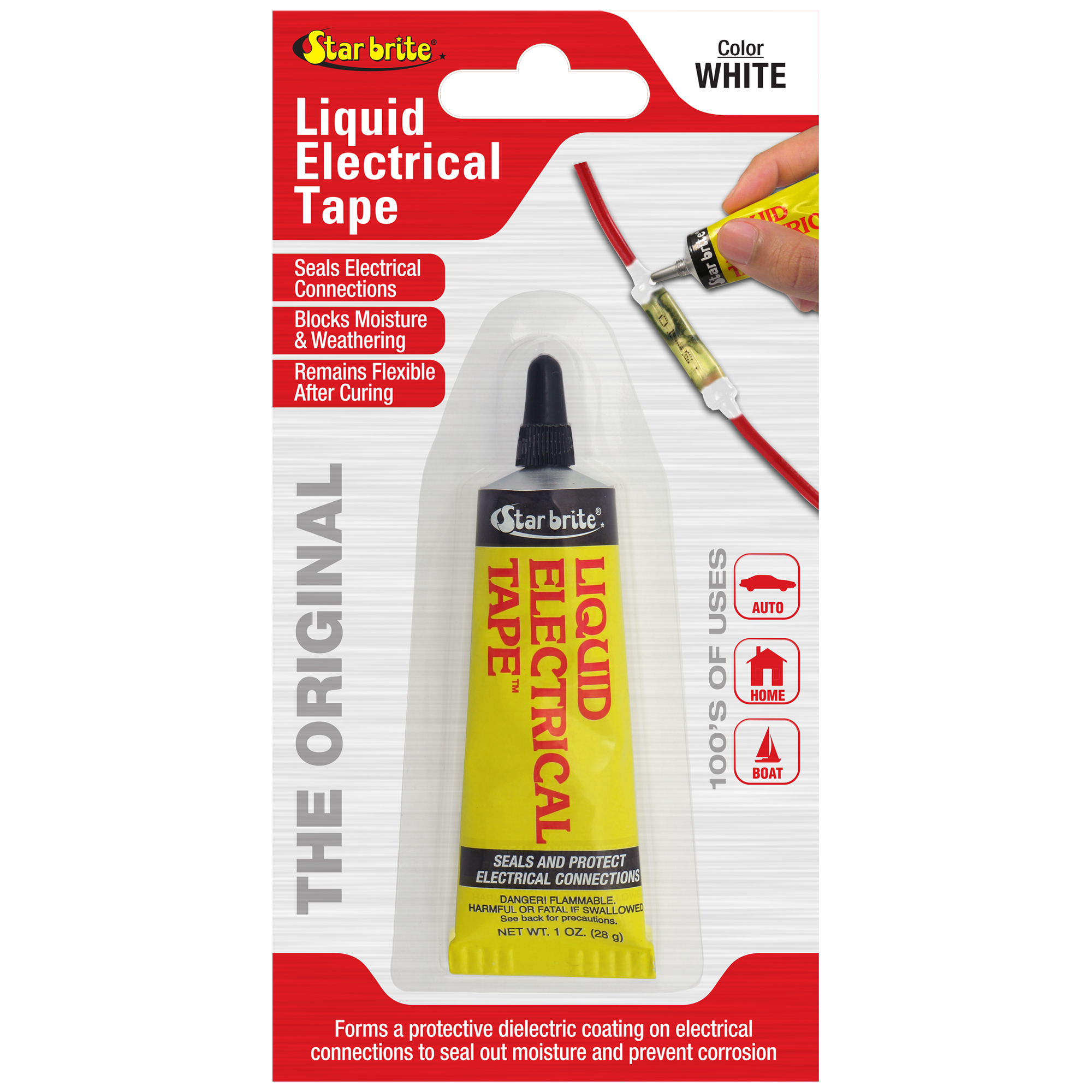 STAR BRITE Liquid Electrical Tape White 1 OZ. Tube
