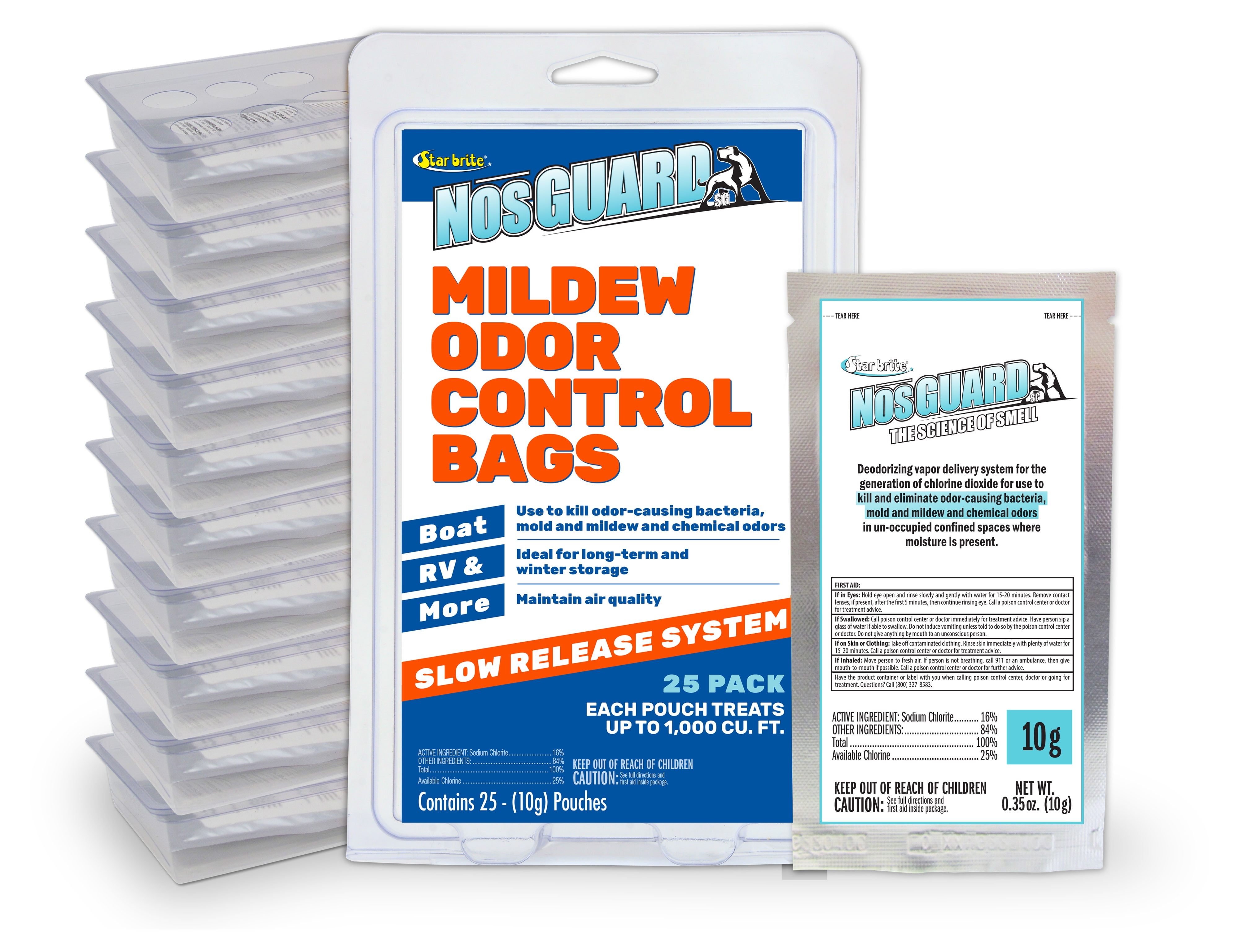 STAR BRITE Mildew Odor Control Bags 25 Pack 10 gram