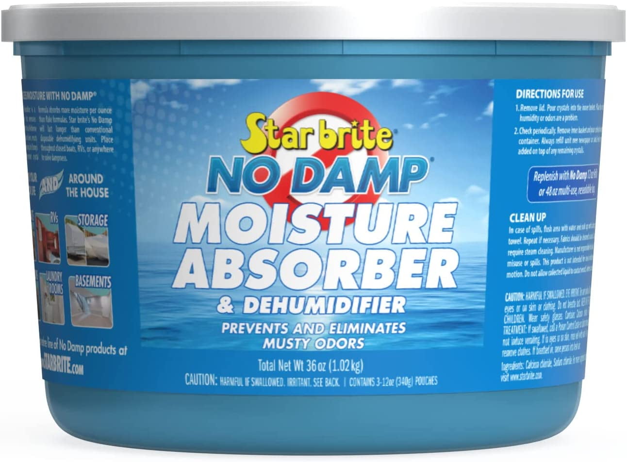 Moisture Bags Hanging Star Brite No Damp Moisture Absorber Bags - 16 Oz Hanging Bags, Pack Of 25 Basement Damp Protection
