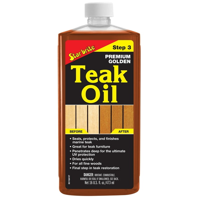 STAR BRITE Premium Golden Teak Oil Ultimate Sealer, Preserver
