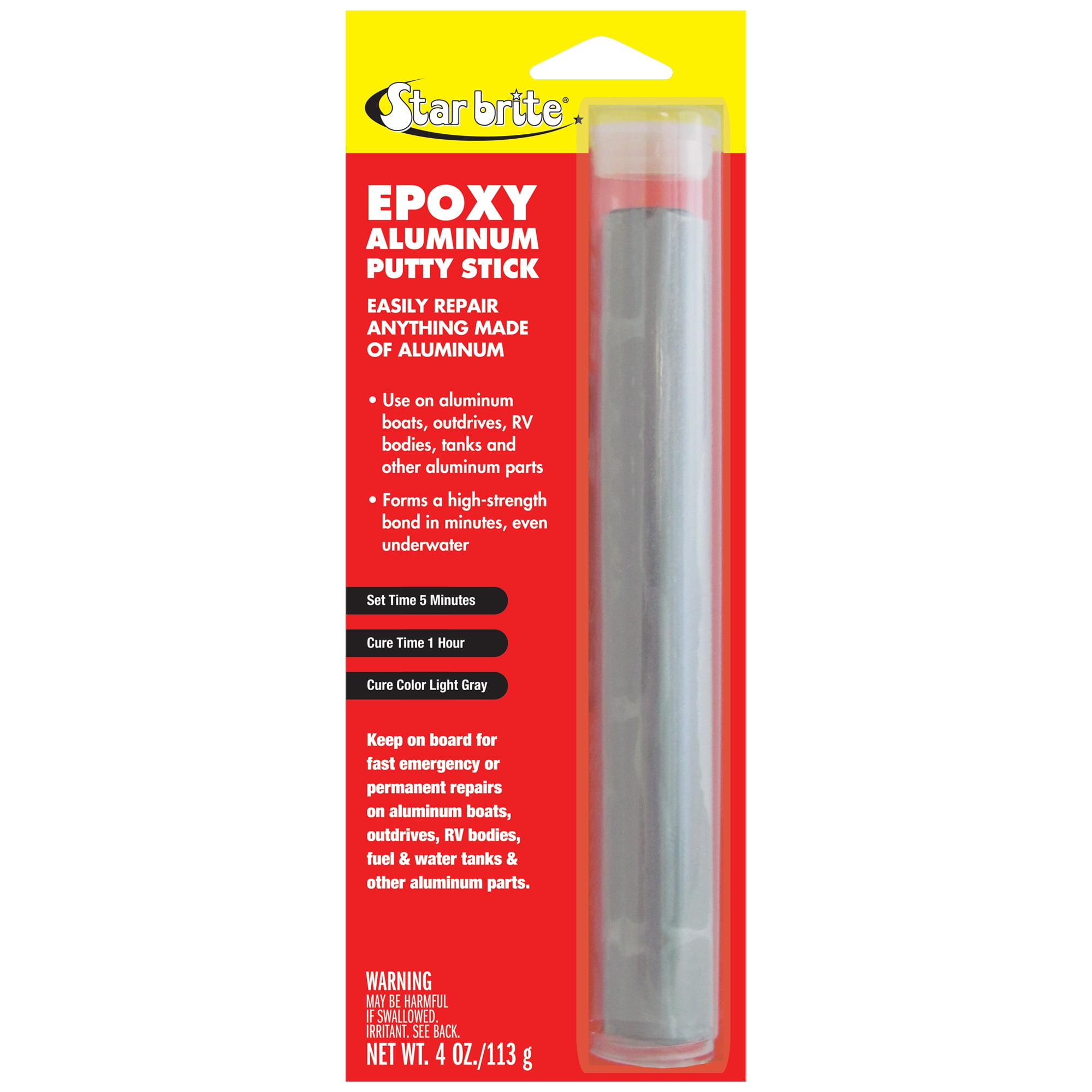STAR BRITE Waterproof Epoxy Aluminum Putty Stick Quick & Permanent