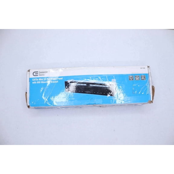 STAR- Commercial Electric Cat 5E Mini 12-Port Patch Panel With 89D Mounting Bracket
