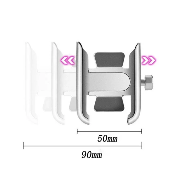 STAR- For Aluminum Motorcycle Atv Utv Cell Phone Gps Handlebar Mirror Mount Holder Us