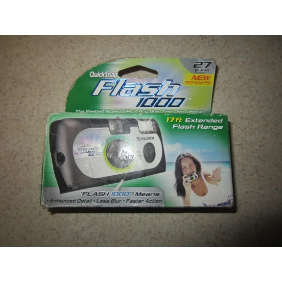 STAR- Fujifilm Quicksnap Flash 1000 35Mm Camera Single Use Film 27 Exposures 2005 Nos