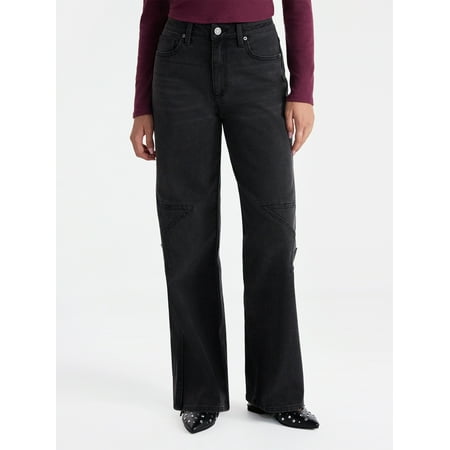 No Boundaries Mid-Rise Star Jeans, 31" Inseam, Women's