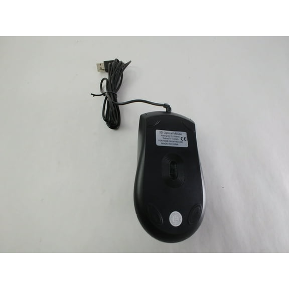 STAR- New Ast Wired 3-Button Standard 3D Optical Usb Mouse Black