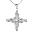 thumbnail image 1 of STAR OF BETHLEHEM PENDANT NECKLACE IN WHITE GOLD :  14K  Pendant with 20" chain, 1 of 1