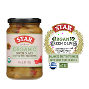 STAR Organic Green Queen Olives Stuffed with Pimento 6.7oz