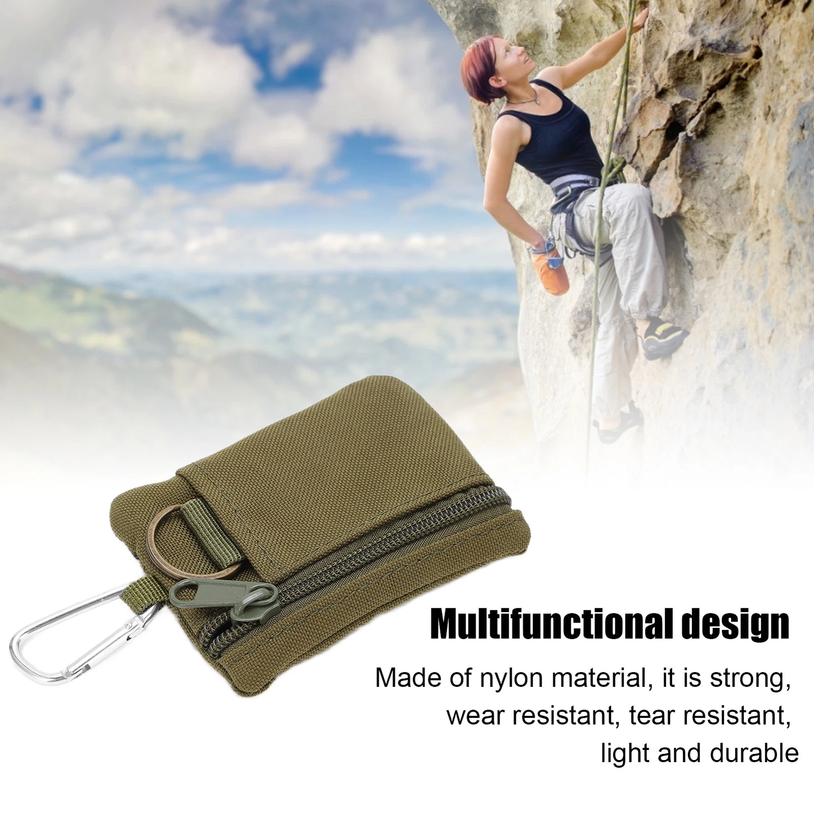 STAR- Outdoor Edc Molle Pouch Wallet Mini Portable Key Card With ...