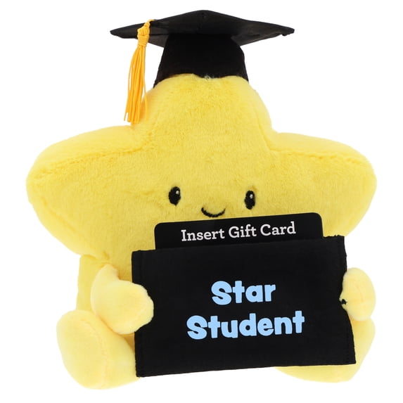 Star Student Plush Gift Card Holder, Yellow and Black, Graduation by Way To Celebrate