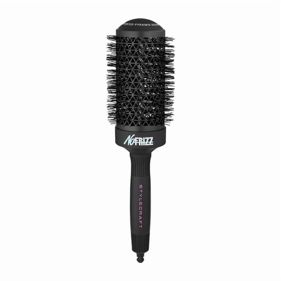 StyleCraft NoFRIZZ Round Brush with Patented Vent Design for 50% More Airflow and Ion Technology and Ceramic-Coated Barrel&nbsp;