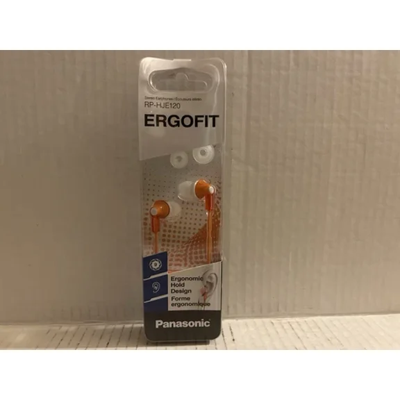 STAR- Panasonic Rp-Hje120 Ergofit Wired In-Ear Stereo Earbud Headphones Orange New