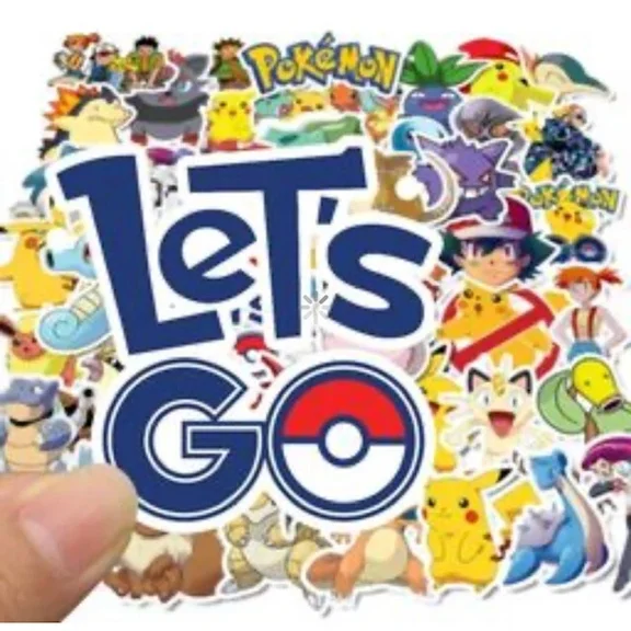 STAR- Pokemon Stickers Pikachu Go Skateboard Vinyl Laptop Luggage Decal Pack 50Pc