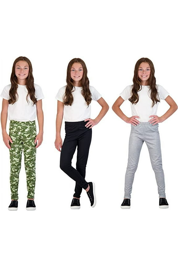 GIRLS 3 PACK LEGGINGS SIZE 5-16