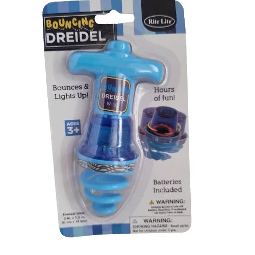 STAR- Rite Lite Bouncing Light Up Dreidel Hanukkah Spinning Top Jewish Judaica Toy