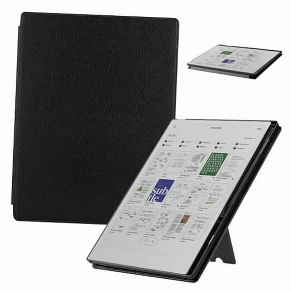 E NET-CASE Case For ReMarkable Paper Pro Tablet 11.8 Inch (2024) - Leather Cover With Stand & Pen Holder, Pink