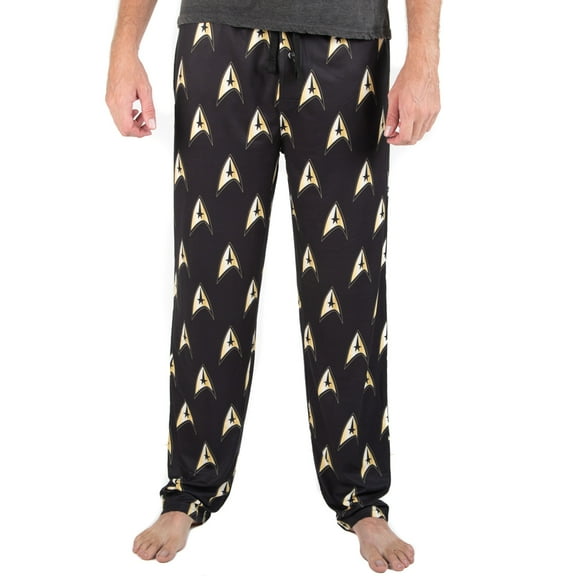 STAR TREK Black Starfleet AOP Sleep Pajama Pants-L