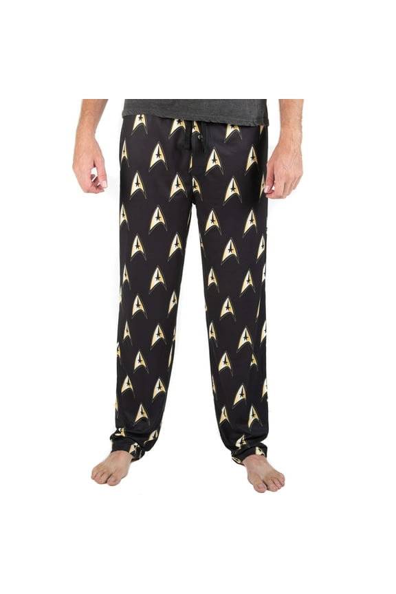 STAR TREK Black Starfleet AOP Sleep Pajama Pants-L
