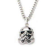 Star Wars Officially Licensed: 3D Stormtrooper Pendant Necklace, Stainless Steel Chain - 22"