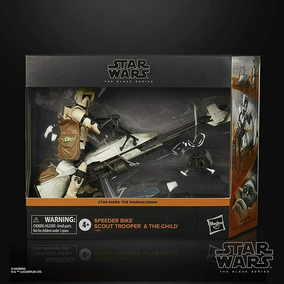 STAR WARS BLACK SERIES SPEEDER BIKER SCOUT TROOPER & THE CHILD