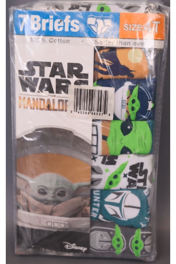 Baby Yoda Boys Underwear Multipacks 4T Baby Yoda 7pk Briefs