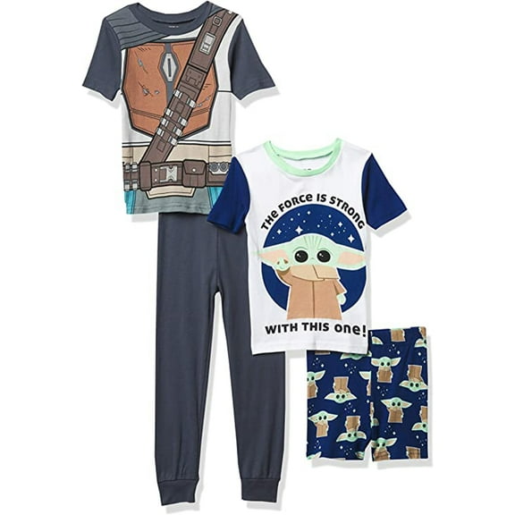 STAR WARS Boys' Four-Piece Cotton Pajama Set (4)