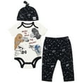 thumbnail image 1 of STAR WARS Darth Vader Millennium Falcon R2-D2 Bodysuit Pants and Hat 3 Piece Outfit Set Newborn to Infant, 1 of 5