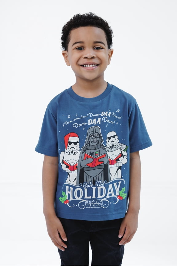 Darth Vader Stormtrooper Christmas T-Shirt Toddler to Big Kid