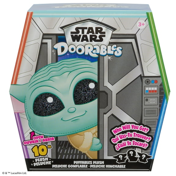STAR WARS Doorables Puffables Plush  STAR WARS: THE MANDALORIAN, 10-inch Squishy Plush Featuring Glitter Eyes, Styles May Vary, Kids Toys for Ages 3 up