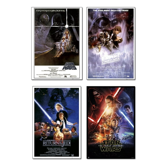 STAR WARS: EPISODE IV, V, VI & VII - MOVIE POSTER SET (REGULARS 1) (24" X 36")